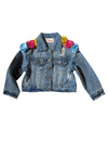 3-D blossom Denim Jacket